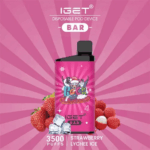 IGET BAR STRAWBERRY LYCHEE ICE 3500 Puffs Disposable Vape - Image 2